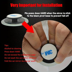 4pcs Car Blind Spot Mirror 360 Degree Adjustable Wide Angle Rear View Mirrors