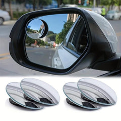 4pcs Car Blind Spot Mirror 360 Degree Adjustable Wide Angle Rear View Mirrors