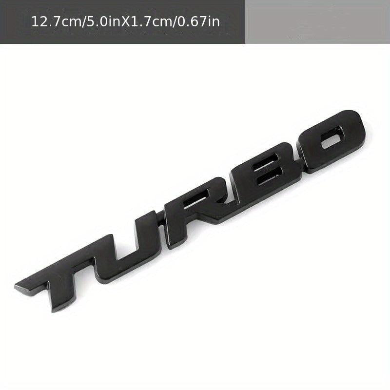 3D Metal TURBO Car Emblem for Universal Cars Trucks SUVs