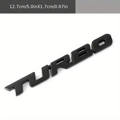 3D Metal TURBO Car Emblem for Universal Cars Trucks SUVs