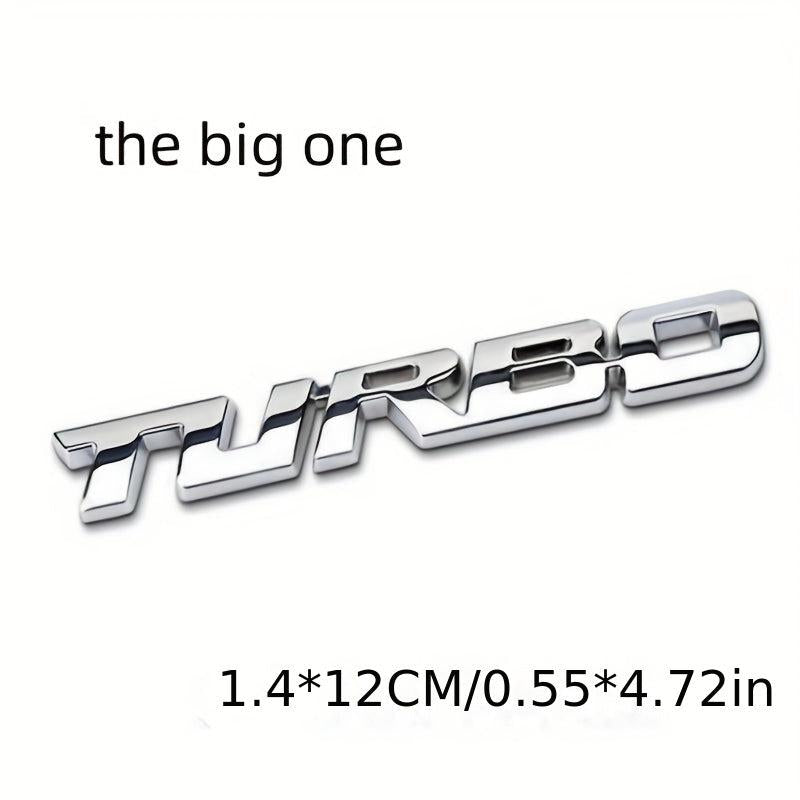 3D Metal TURBO Car Emblem for Universal Cars Trucks SUVs