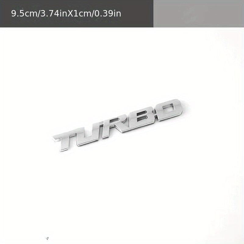 3D Metal TURBO Car Emblem for Universal Cars Trucks SUVs