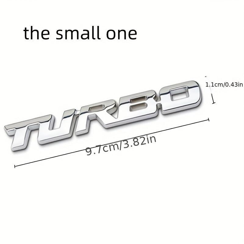 3D Metal TURBO Car Emblem for Universal Cars Trucks SUVs