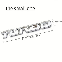 3D Metal TURBO Car Emblem for Universal Cars Trucks SUVs