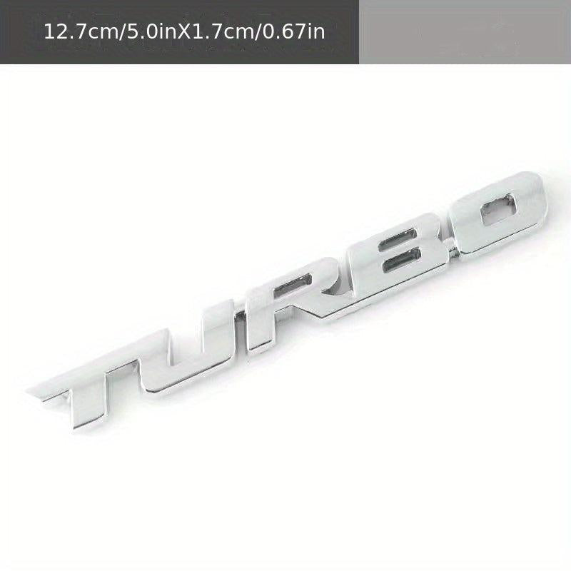 3D Metal TURBO Car Emblem for Universal Cars Trucks SUVs