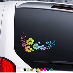 2pcs Flower Car Stickers Body Window Bumper Vinyl Decal Car Accessories