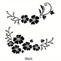 2pcs Flower Car Stickers Body Window Bumper Vinyl Decal Car Accessories