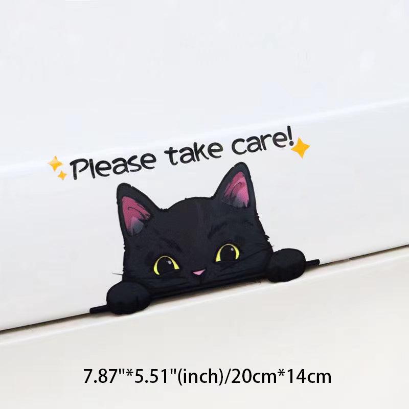 Cartoon Cat Reflective Stickers for Car Doors, Windows, Bumpers