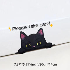 Cartoon Cat Reflective Stickers for Car Doors, Windows, Bumpers