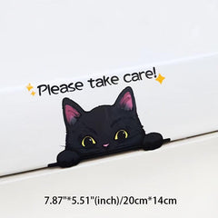 Cartoon Cat Reflective Stickers for Car Doors, Windows, Bumpers