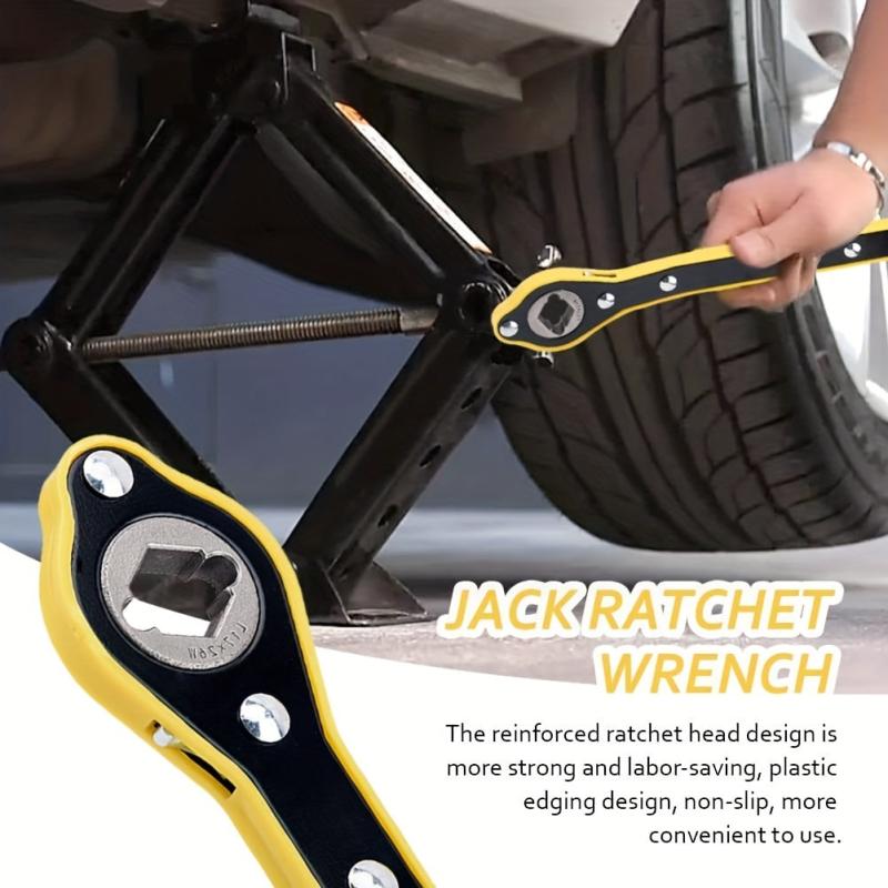 2-in-1 Jack Ratchet Wrench Labor Saving Tool For Scissor Jack Truck SUV