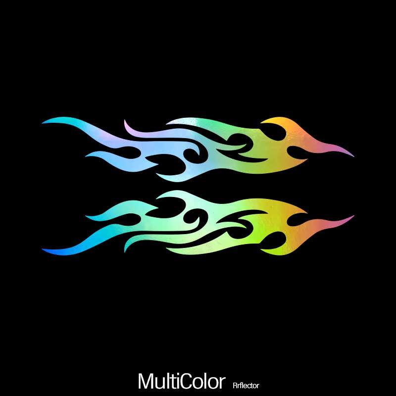 Vibrant Flame Car Stickers Waterproof Vinyl Decals