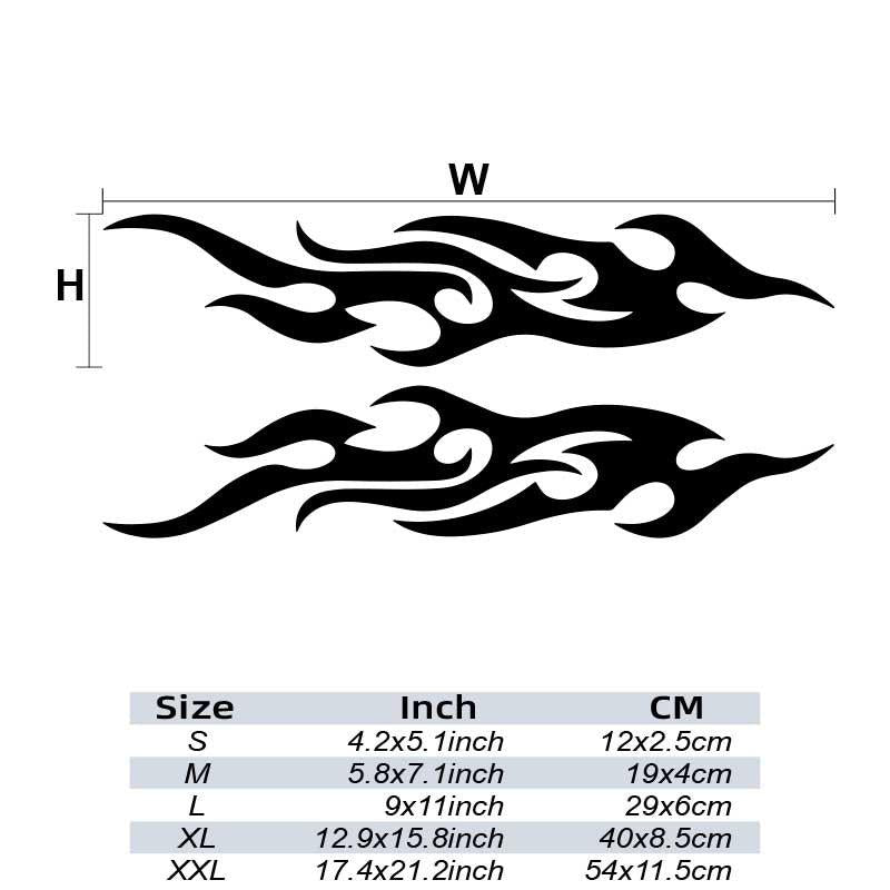 Vibrant Flame Car Stickers Waterproof Vinyl Decals