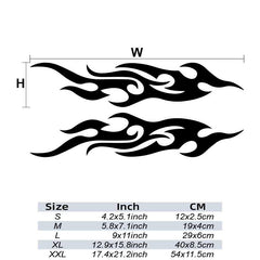 Vibrant Flame Car Stickers Waterproof Vinyl Decals