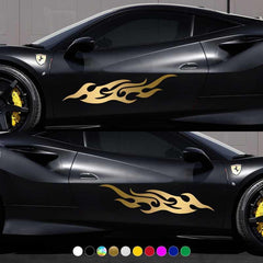 Vibrant Flame Car Stickers Waterproof Vinyl Decals
