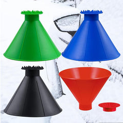 4Pcs Ice Scrapers for Car Windshield Snow Scraper Funnel Cone