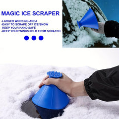 4Pcs Ice Scrapers for Car Windshield Snow Scraper Funnel Cone