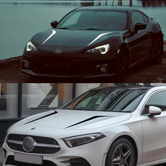 2pcs Car Racing Line Decals Racing Stripes Hood Decals Car Sticker