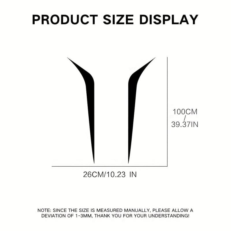 2pcs Car Racing Line Decals Racing Stripes Hood Decals Car Sticker