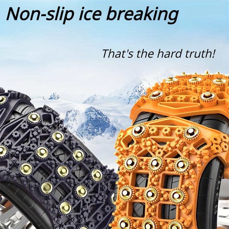 4pcs Anti-skid Chain Snow Tire Chain Universal Easy Installation Self-driving