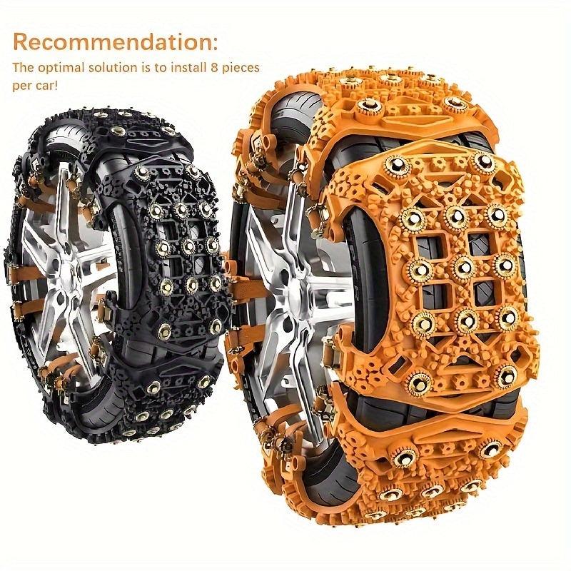 4pcs Anti-skid Chain Snow Tire Chain Universal Easy Installation Self-driving