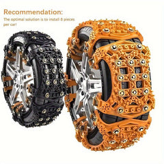 4pcs Anti-skid Chain Snow Tire Chain Universal Easy Installation Self-driving