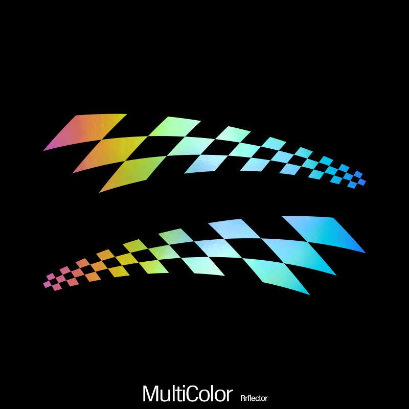 Checkered Flag Racing Car Stickers Vinyl Decal
