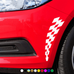 Checkered Flag Racing Car Stickers Vinyl Decal