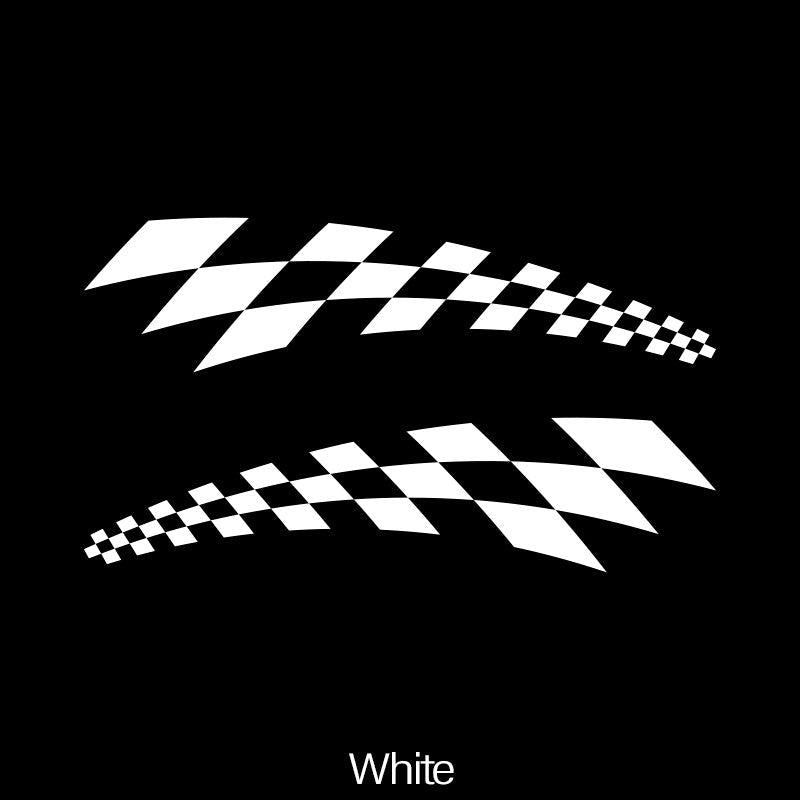 Checkered Flag Racing Car Stickers Vinyl Decal
