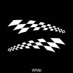 Checkered Flag Racing Car Stickers Vinyl Decal