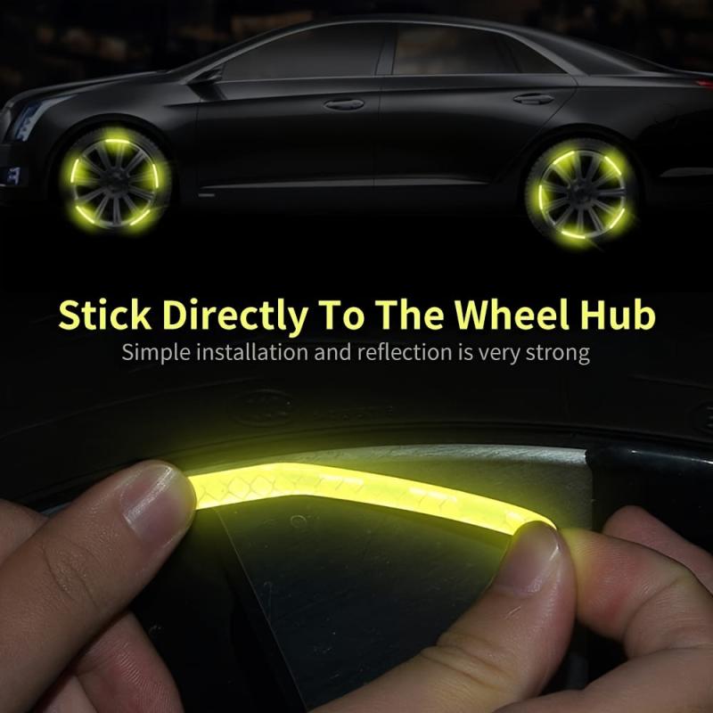 Enhance Your Car's Appearance with 20pcs Reflective Wheel Hub Stickers