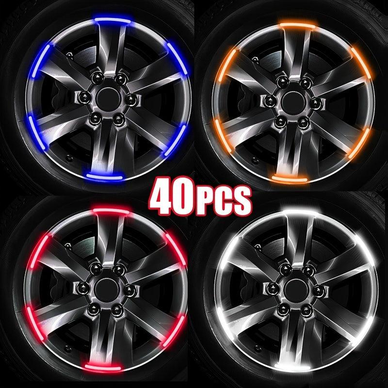Enhance Your Car's Appearance with 20pcs Reflective Wheel Hub Stickers