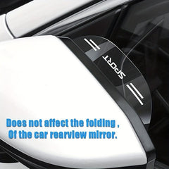 2pcs Sport PVC Car Rearview Mirror Rain Eyebrow & Cover All Models