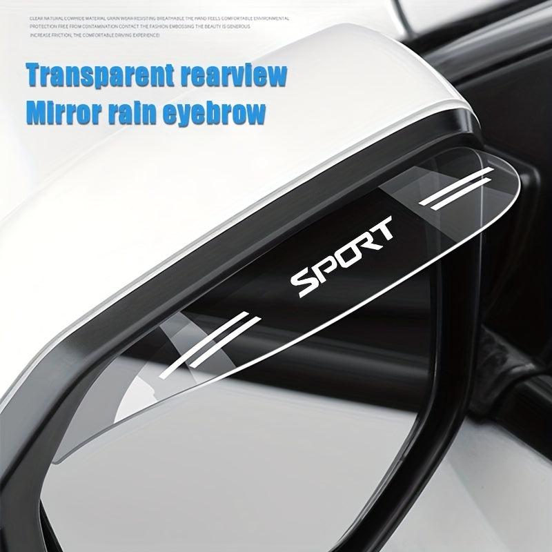 2pcs Sport PVC Car Rearview Mirror Rain Eyebrow & Cover All Models