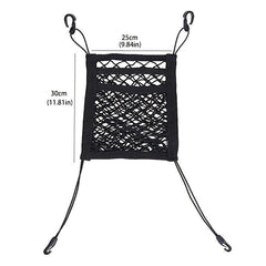 Car Trunk Seat Back Elastic Mesh Bag Storage Organizer Pockets