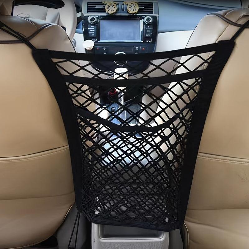 Car Trunk Seat Back Elastic Mesh Bag Storage Organizer Pockets