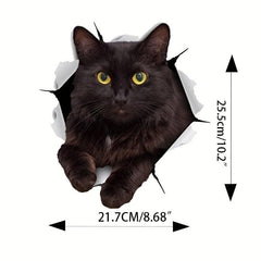 3D Cat Stickers Cat Wall Decals Cat Stickers For Bedroom Fridge Car Wall