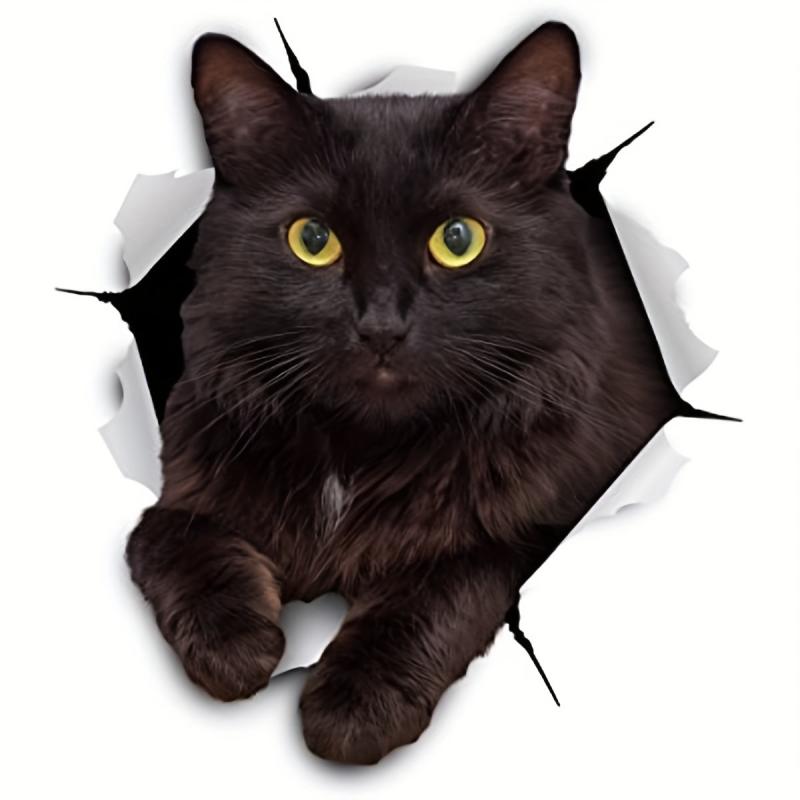 3D Cat Stickers Cat Wall Decals Cat Stickers For Bedroom Fridge Car Wall