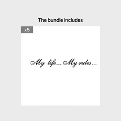 My Life My Rules Waterproof Sticker for Cars