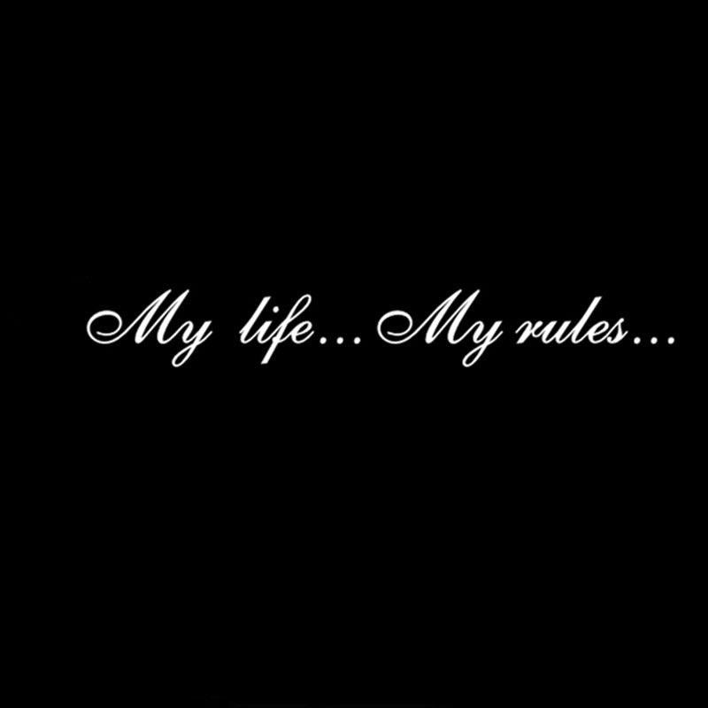 My Life My Rules Waterproof Sticker for Cars