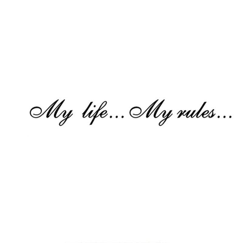 My Life My Rules Waterproof Sticker for Cars