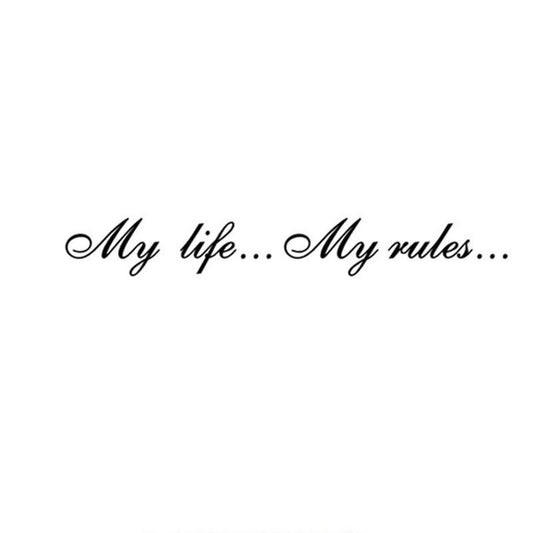 My Life My Rules Waterproof Sticker for Cars