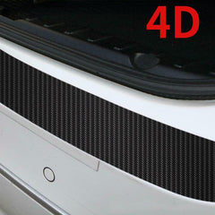 4D Carbon Fiber Rear Trunk Bumper Protective Film Anti Scratch Decals