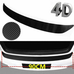 4D Carbon Fiber Rear Trunk Bumper Protective Film Anti Scratch Decals