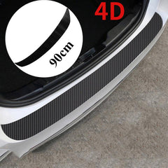 4D Carbon Fiber Rear Trunk Bumper Protective Film Anti Scratch Decals