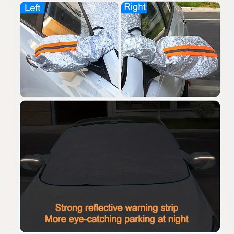 Car Snow Cover Sunshade Thickened 9 Magnets Strongly Fixed Protect Windshield