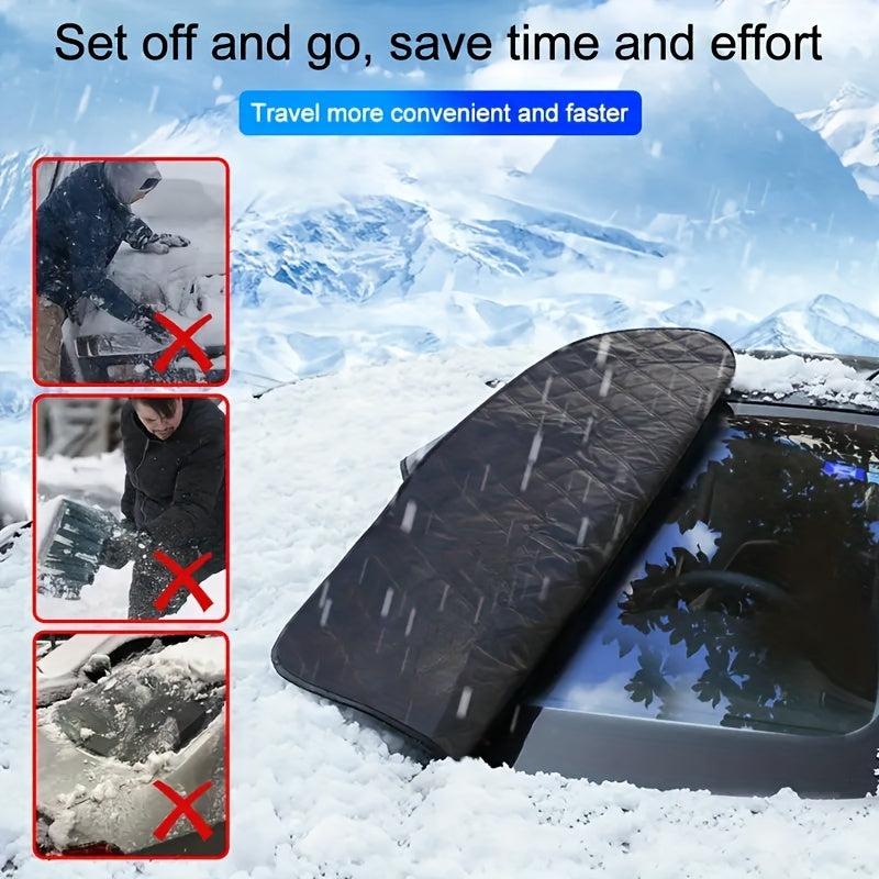 Car Snow Cover Sunshade Thickened 9 Magnets Strongly Fixed Protect Windshield