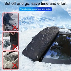 Car Snow Cover Sunshade Thickened 9 Magnets Strongly Fixed Protect Windshield