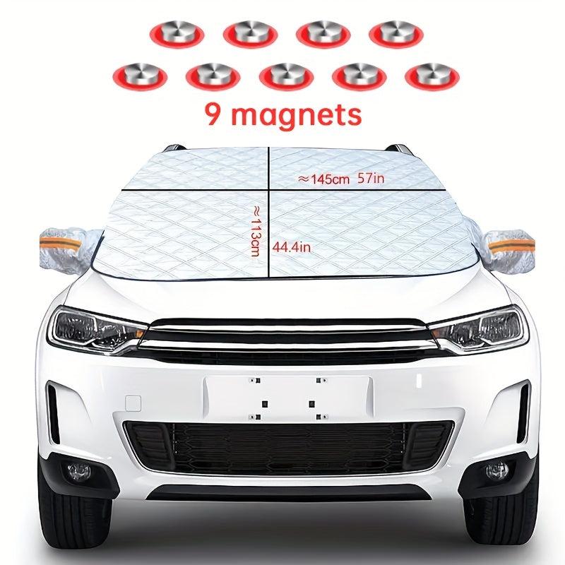 Car Snow Cover Sunshade Thickened 9 Magnets Strongly Fixed Protect Windshield