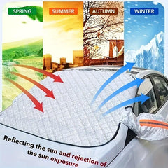 Car Snow Cover Sunshade Thickened 9 Magnets Strongly Fixed Protect Windshield